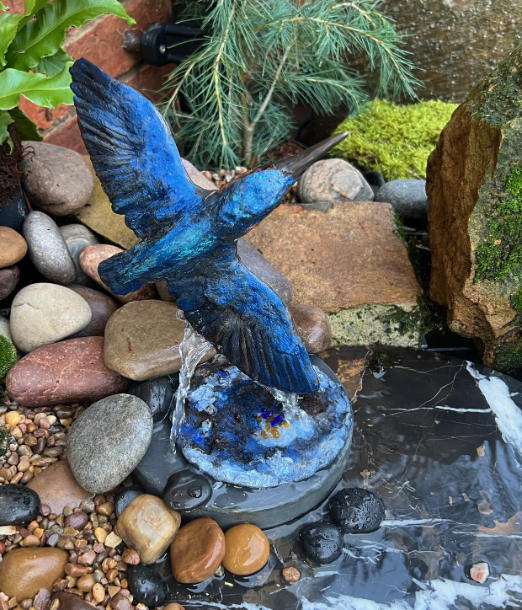 Kingfisher bronze feature by JOEL