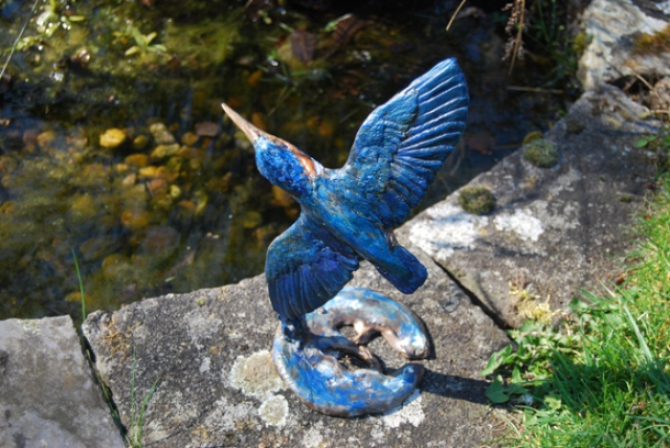 Kingfisher Flight by Sculptress JOEL