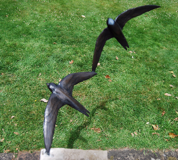 Swift Bronze Garden Feature Installation