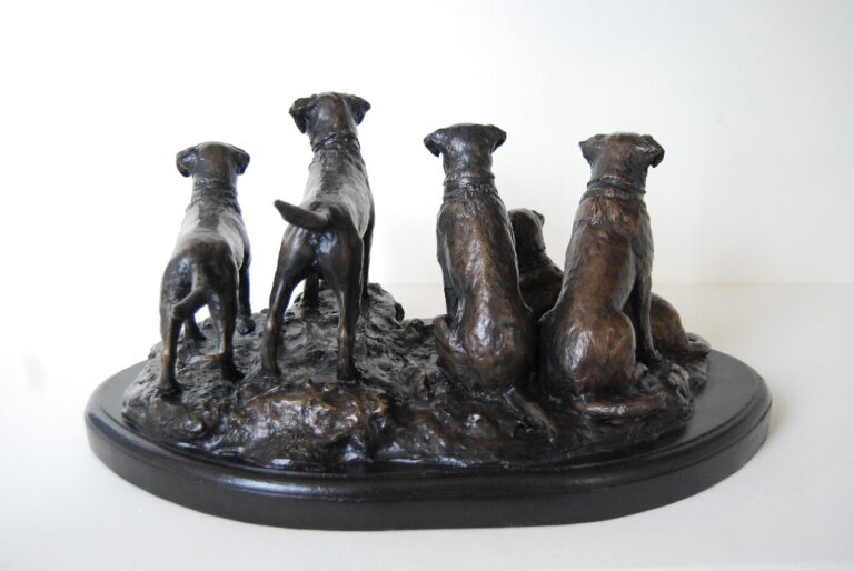 Table Top Portrait of Five Special Dog Friends